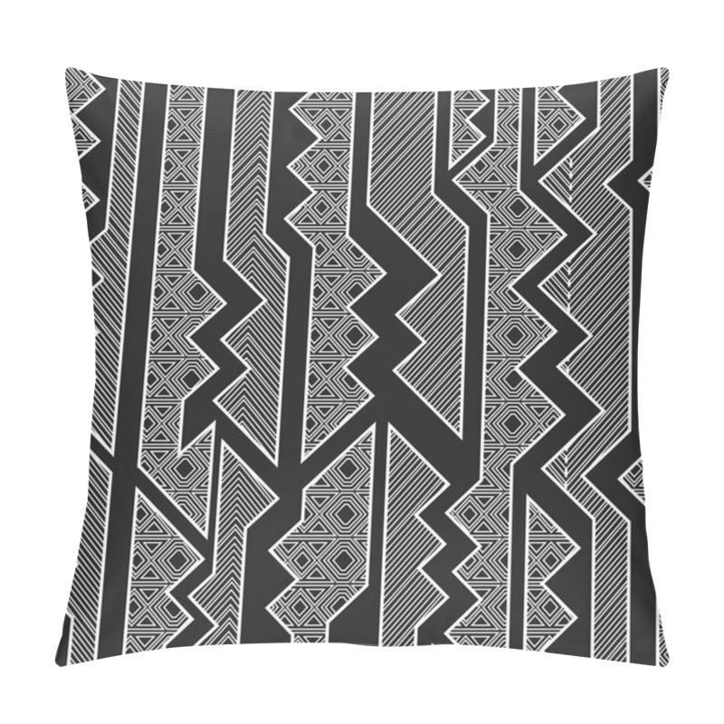 Personality  Monochrome Tribal Seamless Pattern Pillow Covers