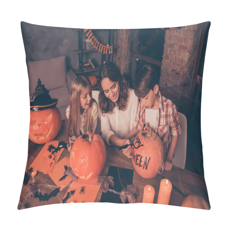 Personality  Traditional Scary Eve Of Autumn October Feast, Three Adorable Re Pillow Covers