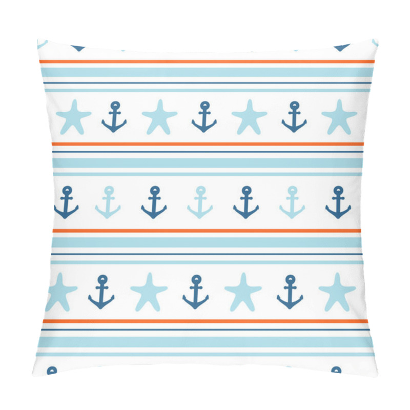 Personality  Nautical Seamless Pattern. Pillow Covers