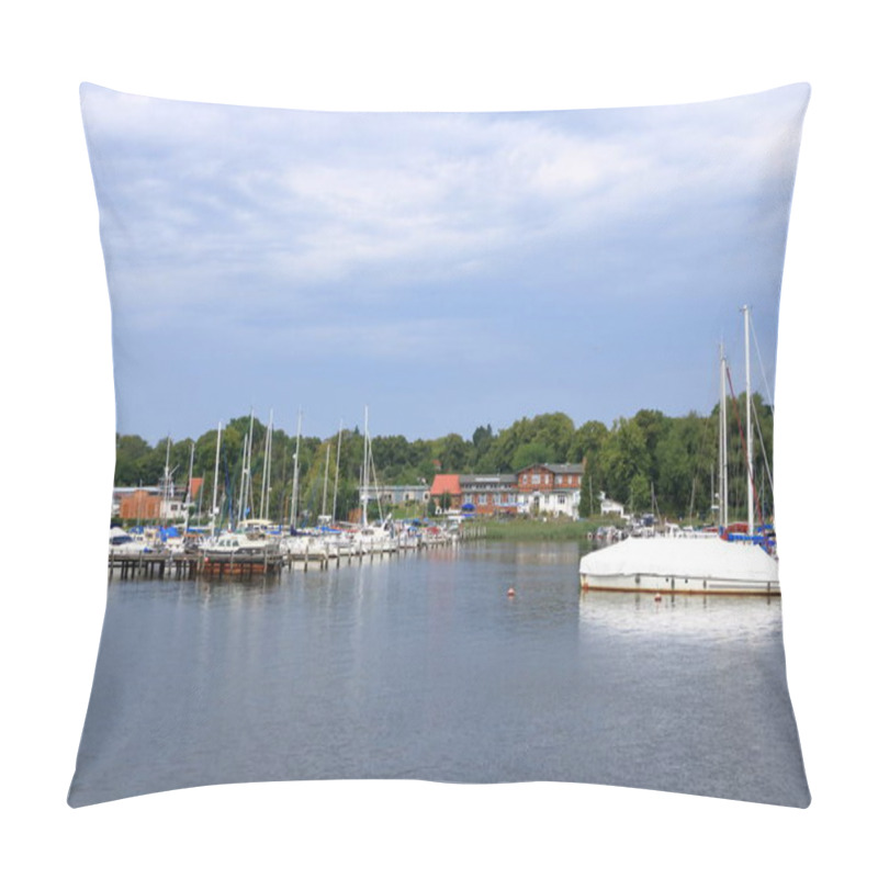 Personality  August 21 2020 - Rostock-Warnemuende, Mecklenburg-Vorpommern/Germany: View Of The Area Of The City Harbor Of Rostock Pillow Covers