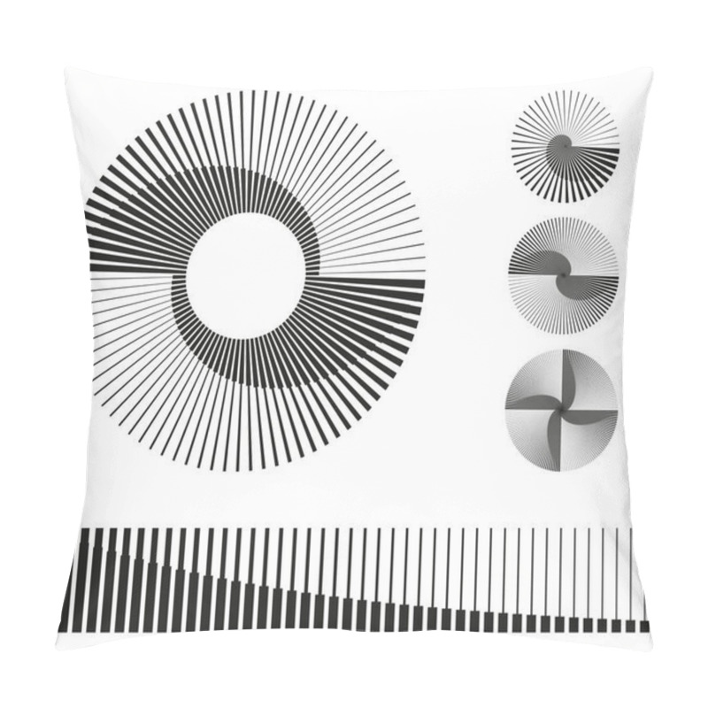 Personality  Set With Circles In Yin And Yang Style Pillow Covers