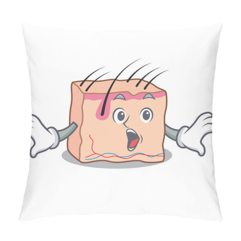 Personality  Surprised Skin Mascot Cartoon Style Pillow Covers