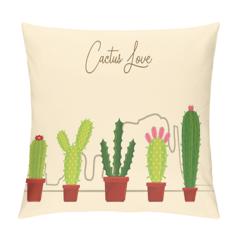 Personality  Cactus Love Cartoons Pillow Covers