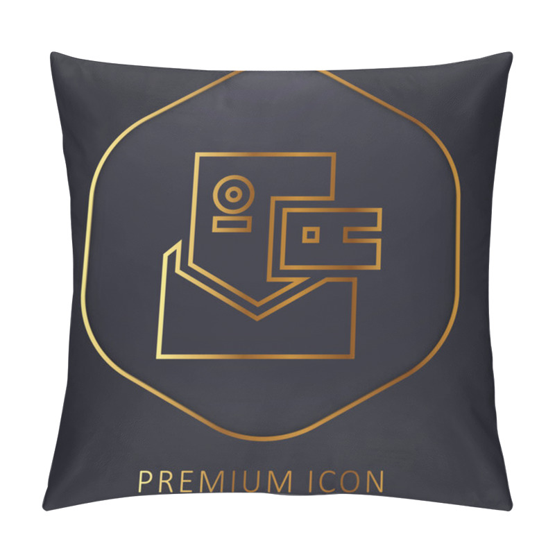 Personality  Brand Golden Line Premium Logo Or Icon Pillow Covers