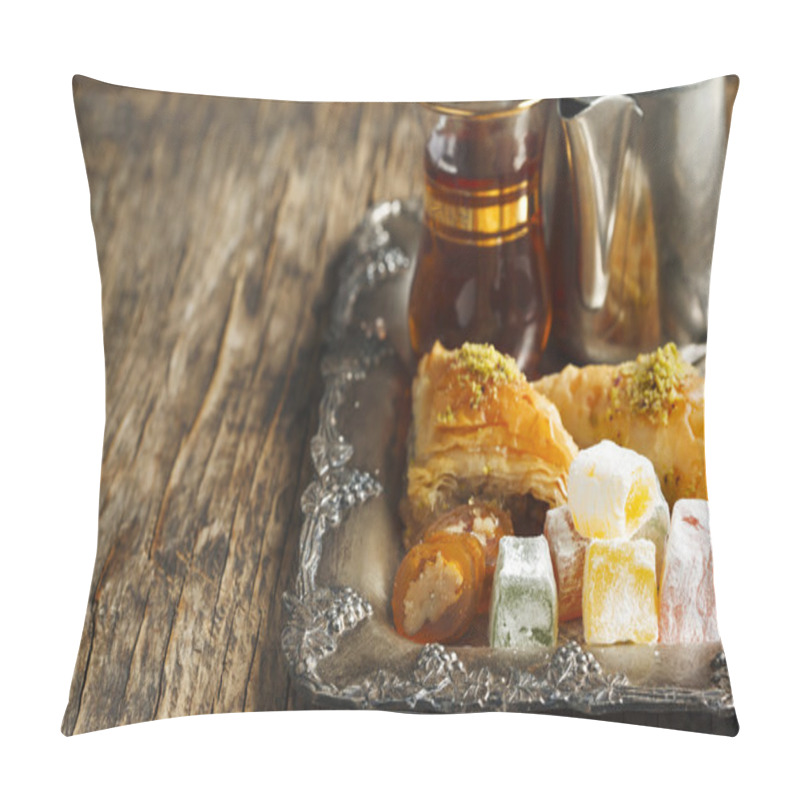 Personality  Turkish Sweets. (Baklawa, Mixed Lokum, Grape Molasses With Walnut And Nougat) Pillow Covers