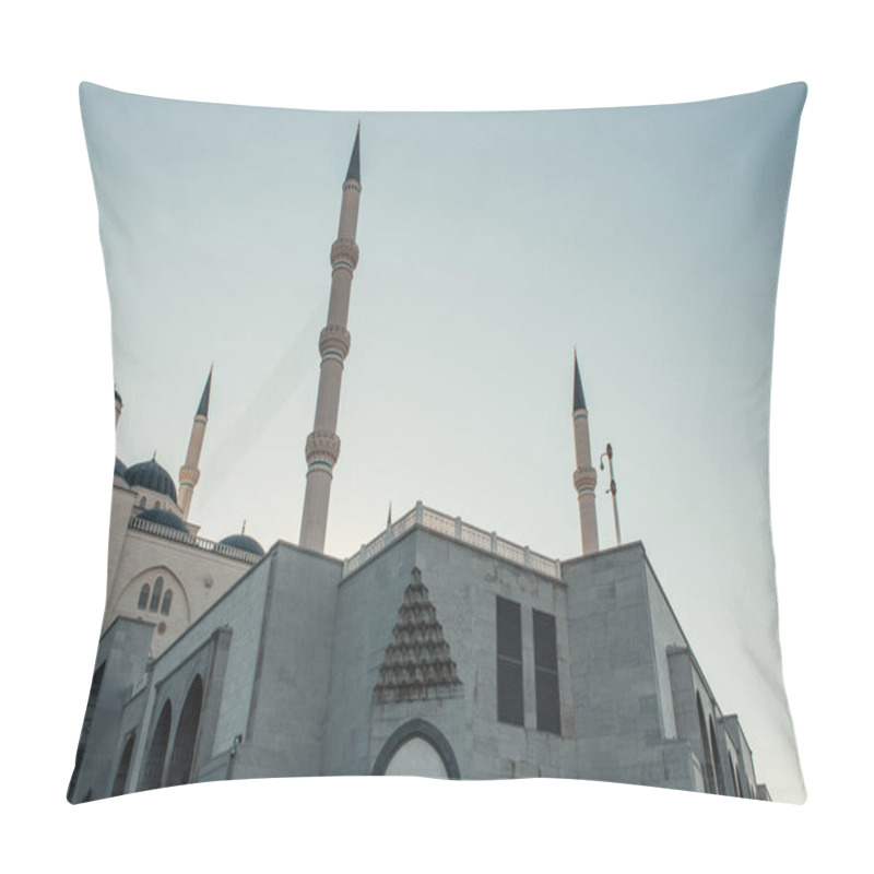 Personality  Exterior Of Mihrimah Sultan Mosque With Minarets Against Clear Sky, Istanbul, Turkey Pillow Covers