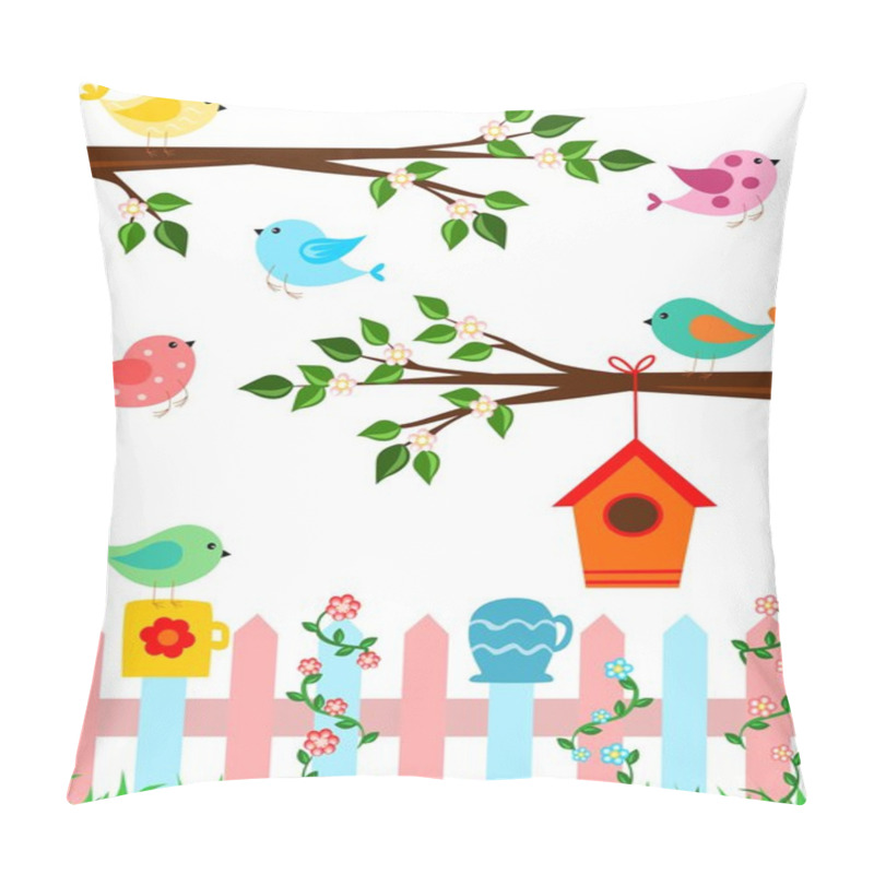 Personality  Cartoon Birds Pillow Covers