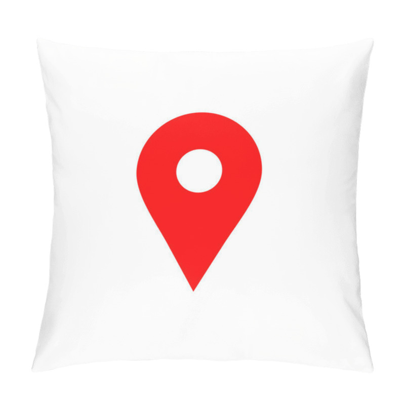 Personality  Pin Icon Vector. Location Icon. Map Pointer Icon Pillow Covers