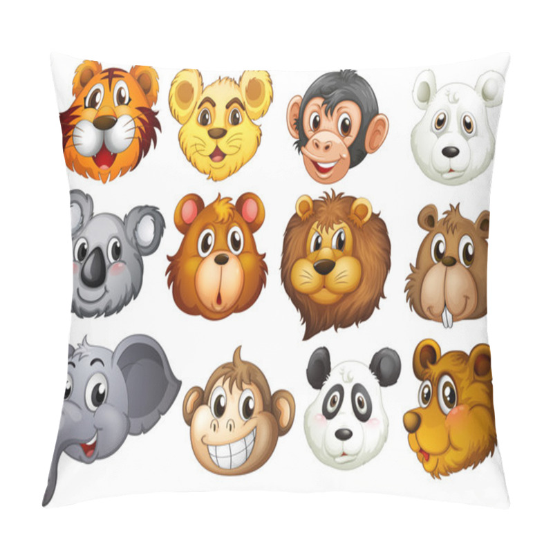 Personality  Animal Heads Pillow Covers