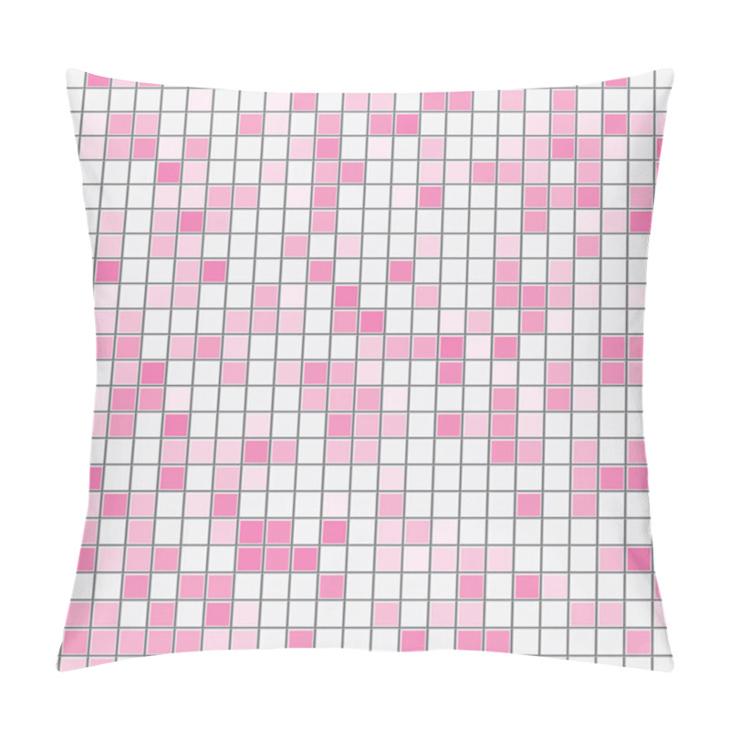 Personality  Pink Square Tiles Seamless Vector Texture. Pillow Covers