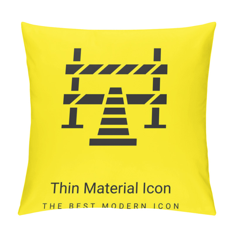 Personality  Barrier Minimal Bright Yellow Material Icon Pillow Covers