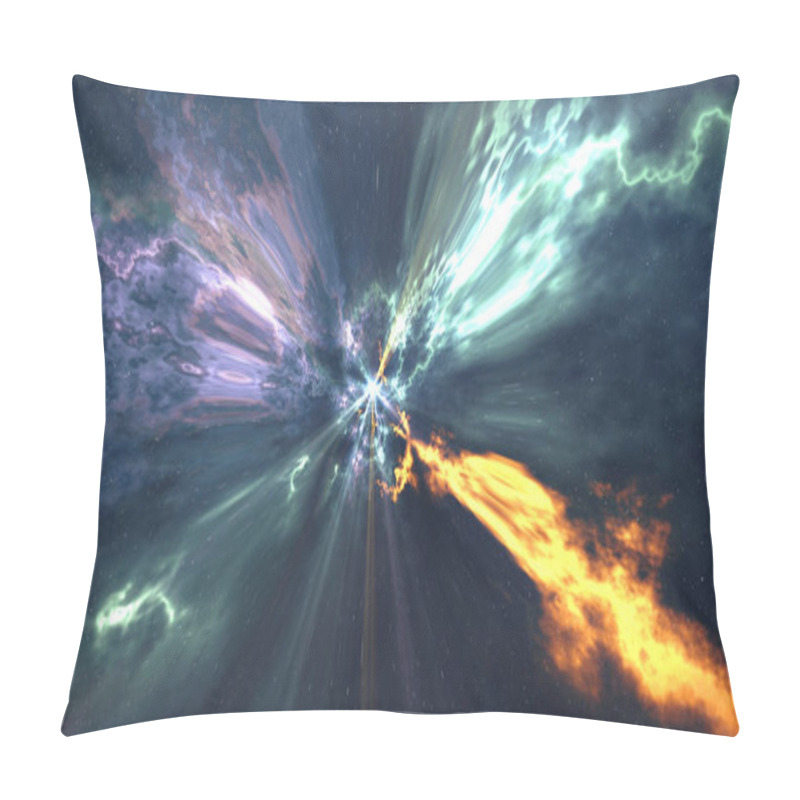 Personality  Space-time Curvature, Flight Into A Black Hole, Event Horizon, Space Abstract Composition Pillow Covers