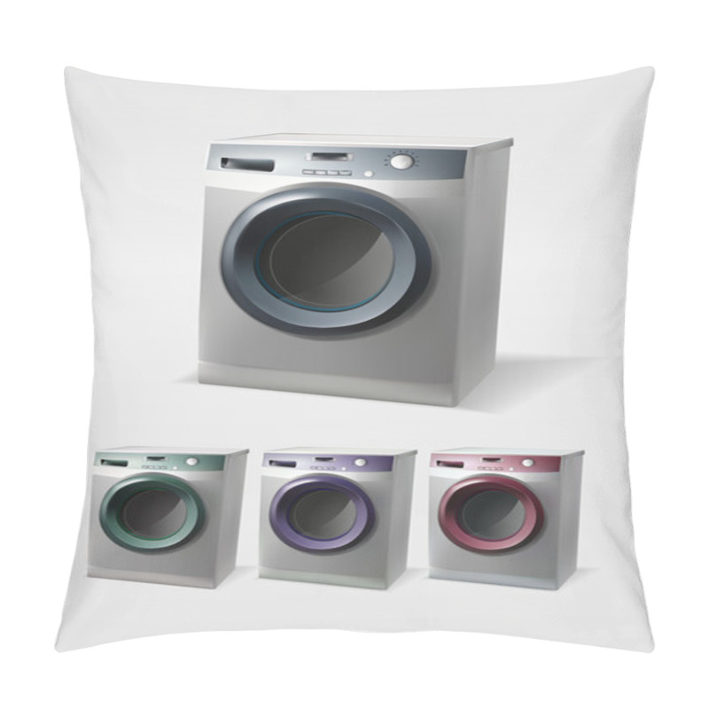 Personality  Vector Set Of Washing Machines Pillow Covers