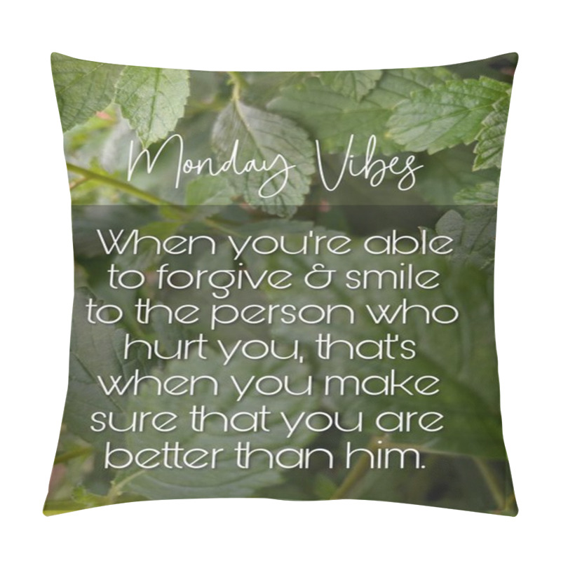 Personality  Motivational Words Of Life. Monday Inspiration Pillow Covers