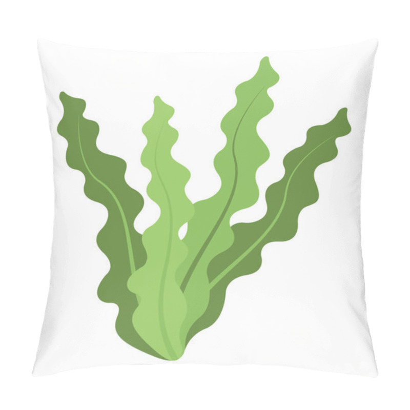 Personality  A Sea Plant, Flat Vector Icon Of A Seaweed Pillow Covers