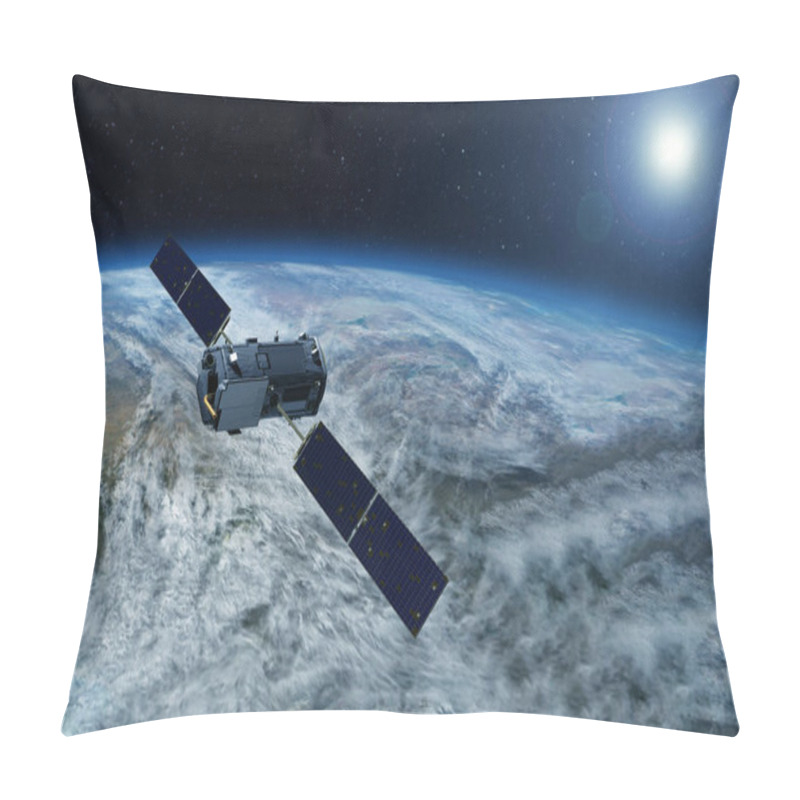 Personality  Space Satellite Over The Planet Earth. Elements Of This Image Were Furnished By NASA. Pillow Covers