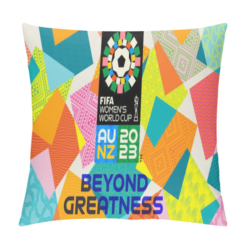 Personality  FIFA Womens World Cup AU NZ 2023 Logo Beyond Greatness, Vector Logo, Women Football Logo. Pillow Covers