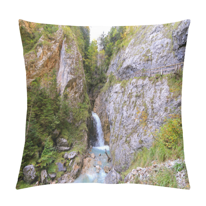 Personality  Waterfall At Wolfsklamm Gorge During Autumn In Stans, Austria Pillow Covers