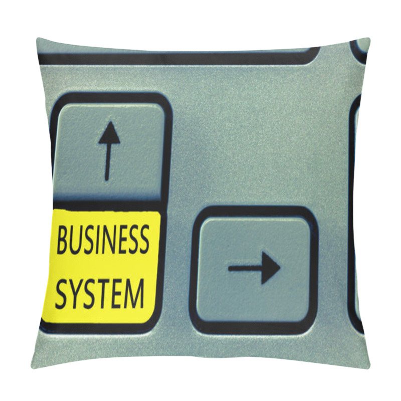 Personality  Writing Note Showing Business System. Business Photo Showcasing A Method Of Analyzing The Information Of Organizations Pillow Covers