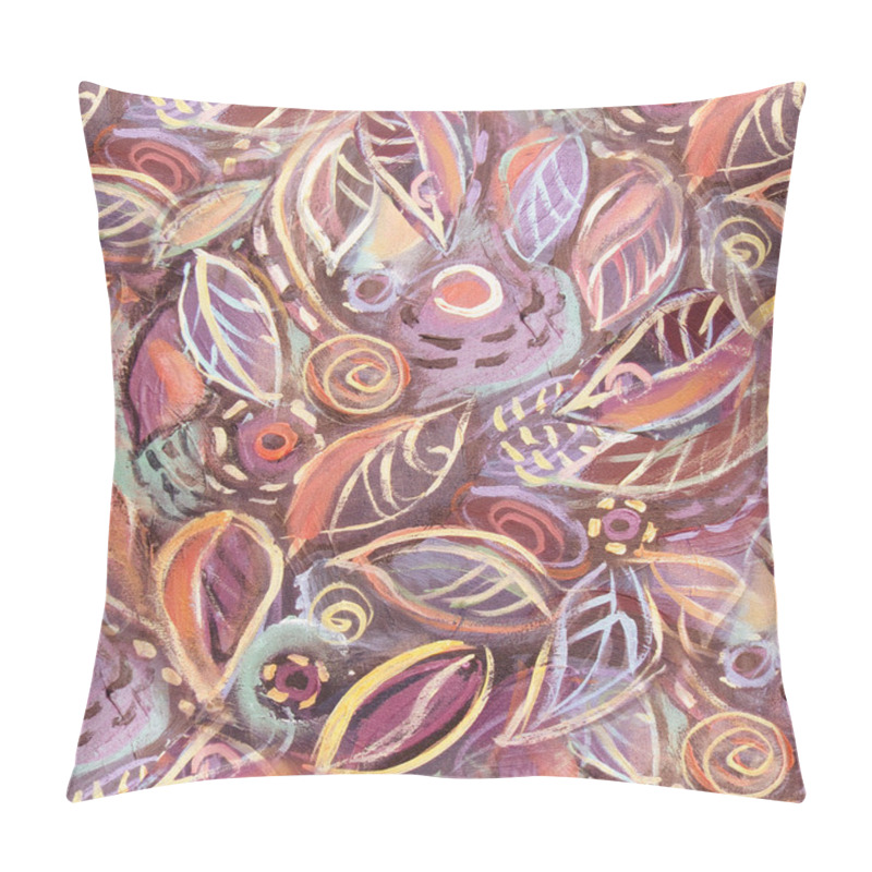 Personality  Abstract Foliage Seamless Pattern Background. Pillow Covers