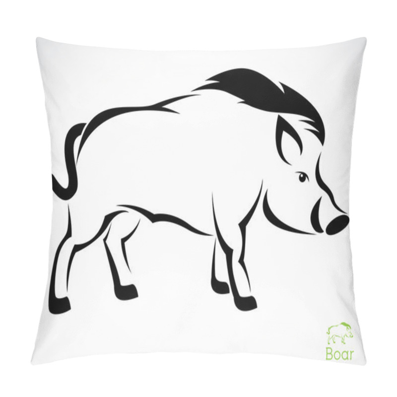 Personality  Vector Image Of An Boar Pillow Covers