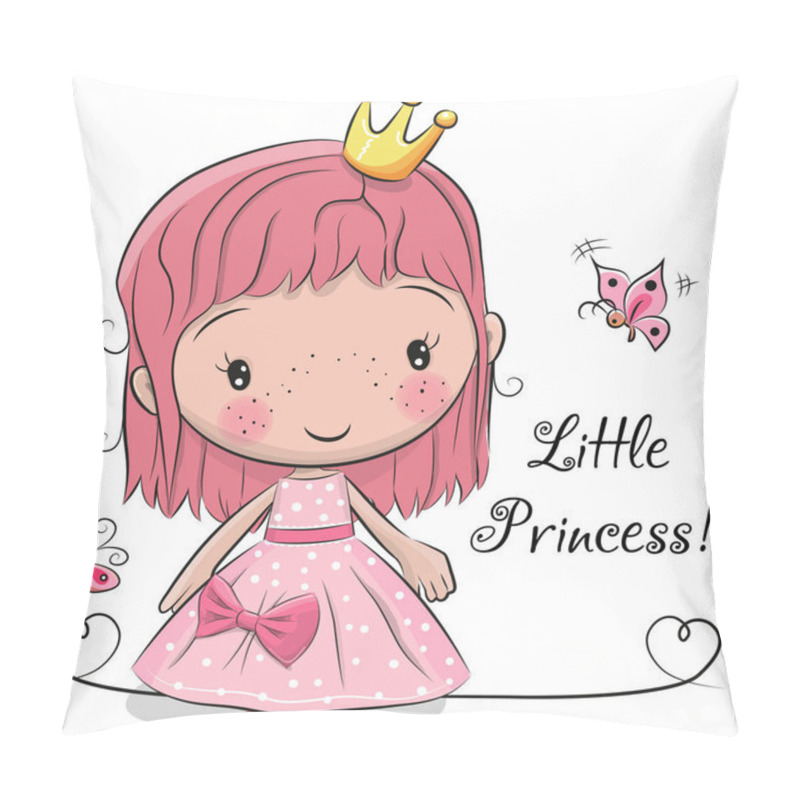 Personality  Cute Fairy-tale Princess On A White Background Pillow Covers