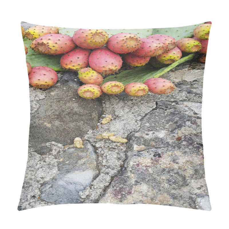 Personality  Prickly Pear Plants An Old Stone Wall In Apulia Pillow Covers