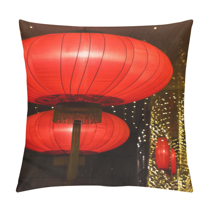 Personality  Red Chinese Lantern At Mid-Autumn Festival Pillow Covers