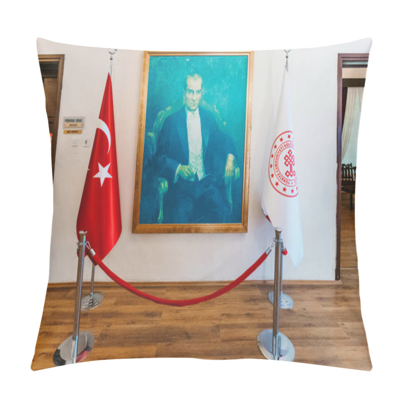 Personality  04 September 2020, Turkey, Antalya: Museum Dedicated To The Life Of The Father Of The Turkish Nation - The Famous Politician Mustafa Kemal Ataturk. Pillow Covers