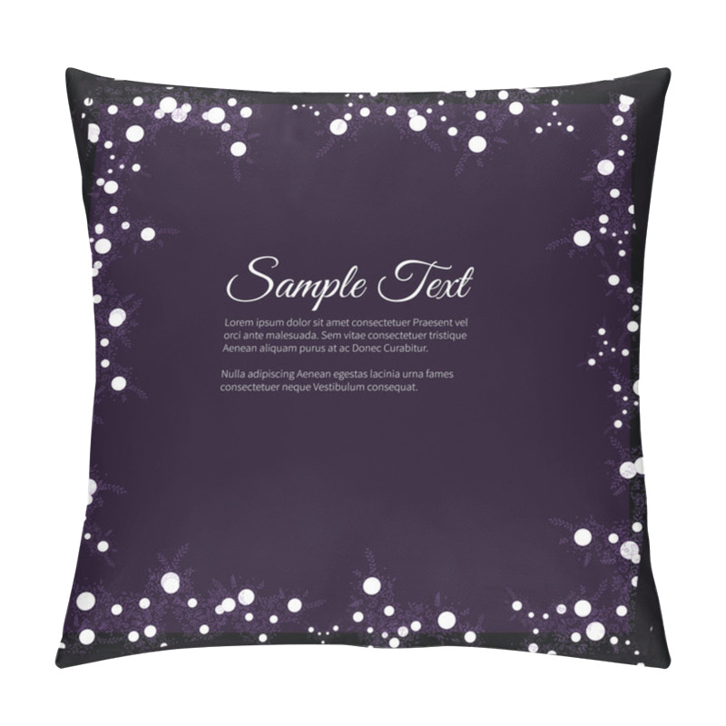 Personality  Frame For Text With Elegant Abstract Floral Motif, Dark Design Pillow Covers