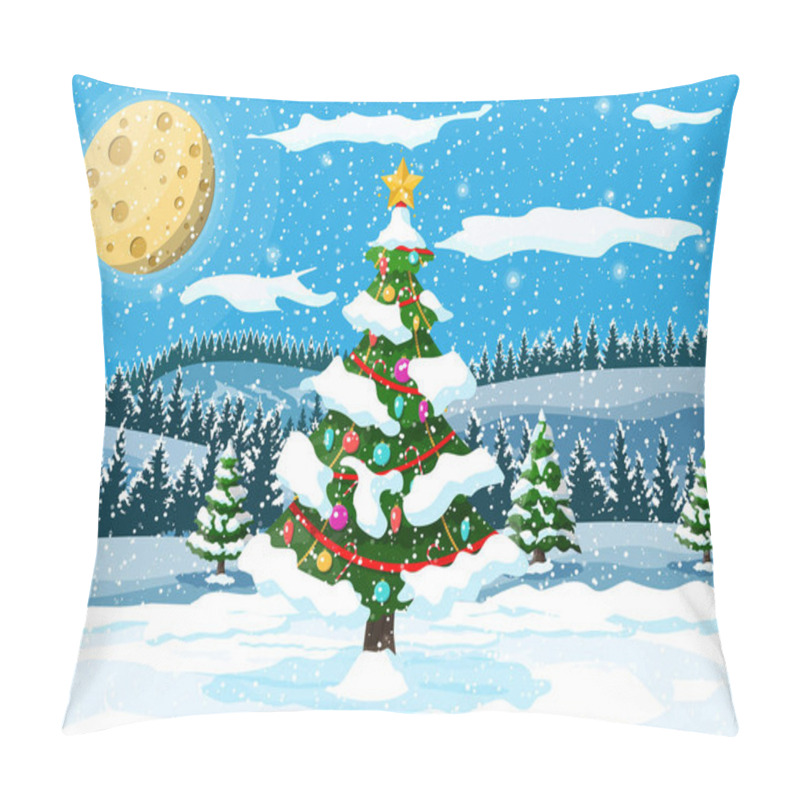 Personality  Christmas Nature Landscape Pillow Covers