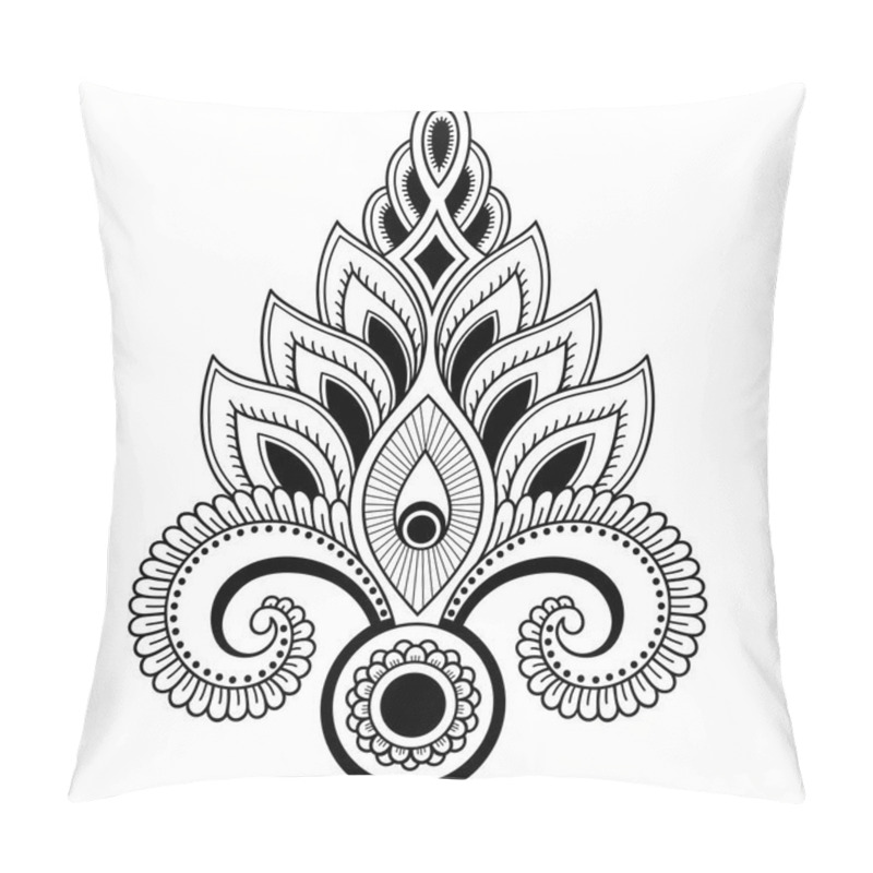 Personality  Henna Tattoo Flower Template In Indian Style. Ethnic Floral Paisley - Lotus. Mehndi Style. Ornamental Pattern In The Oriental Style. Pillow Covers