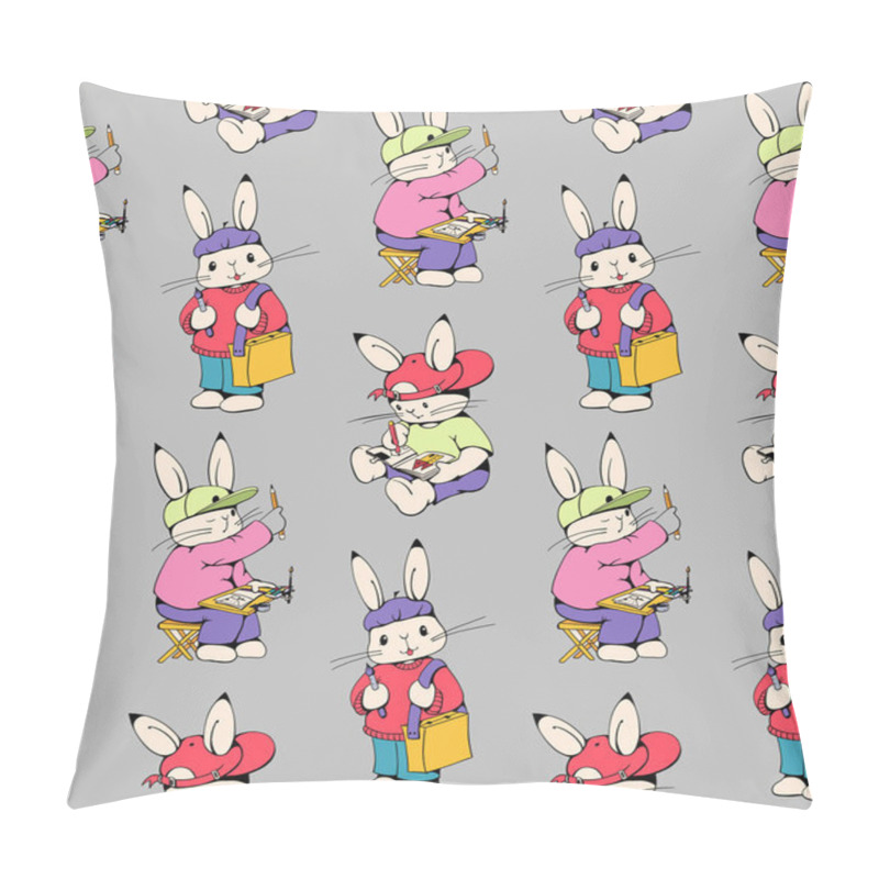 Personality  Bunnies Seamless Pattern Pillow Covers