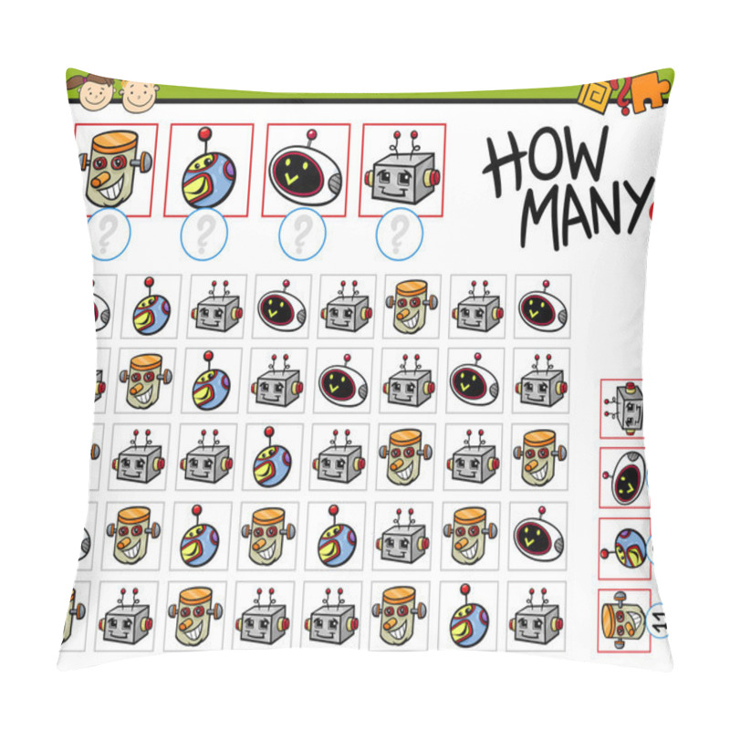 Personality  Counting Game Cartoon Illustration Pillow Covers