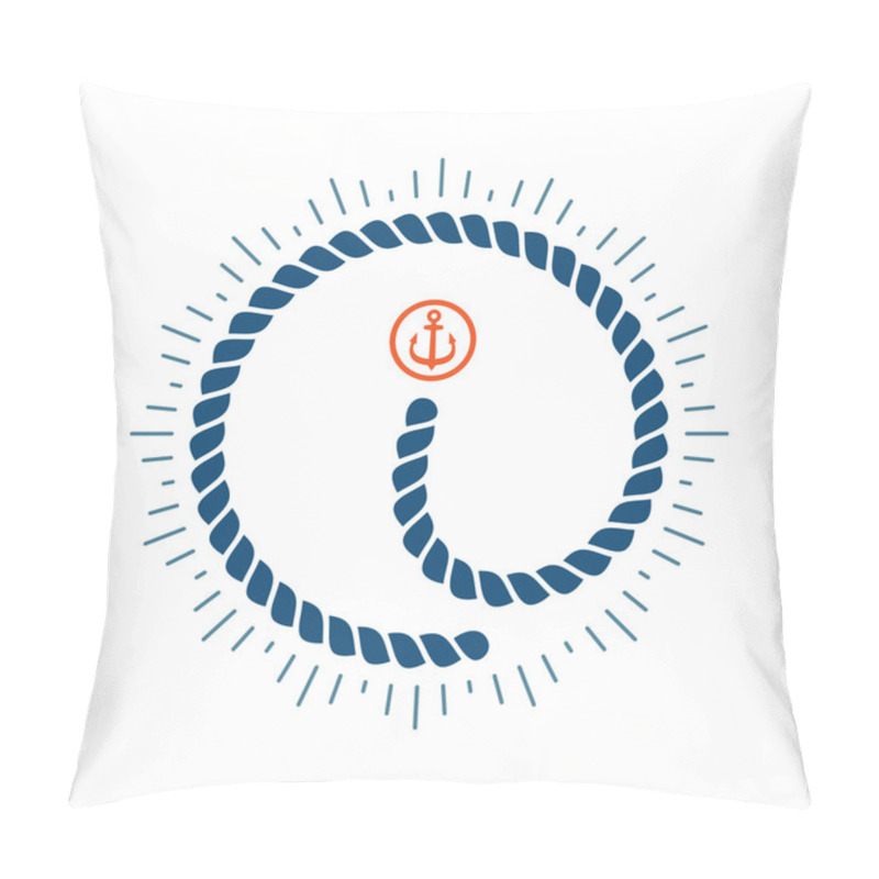 Personality  I Letter Logo With Compass Star And Anchor Pillow Covers