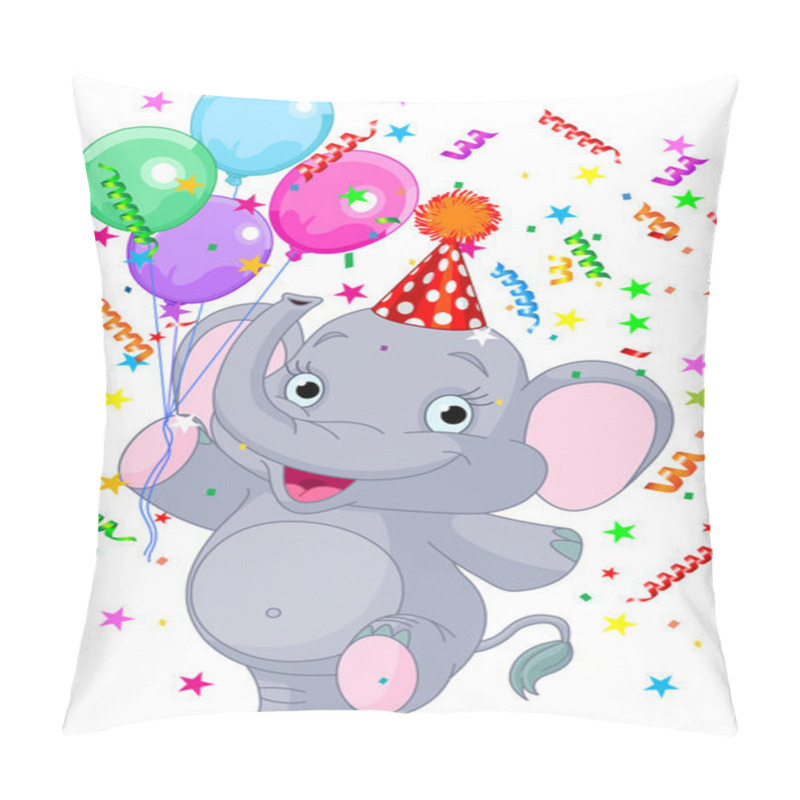 Personality  Baby Elephant Birthday Pillow Covers