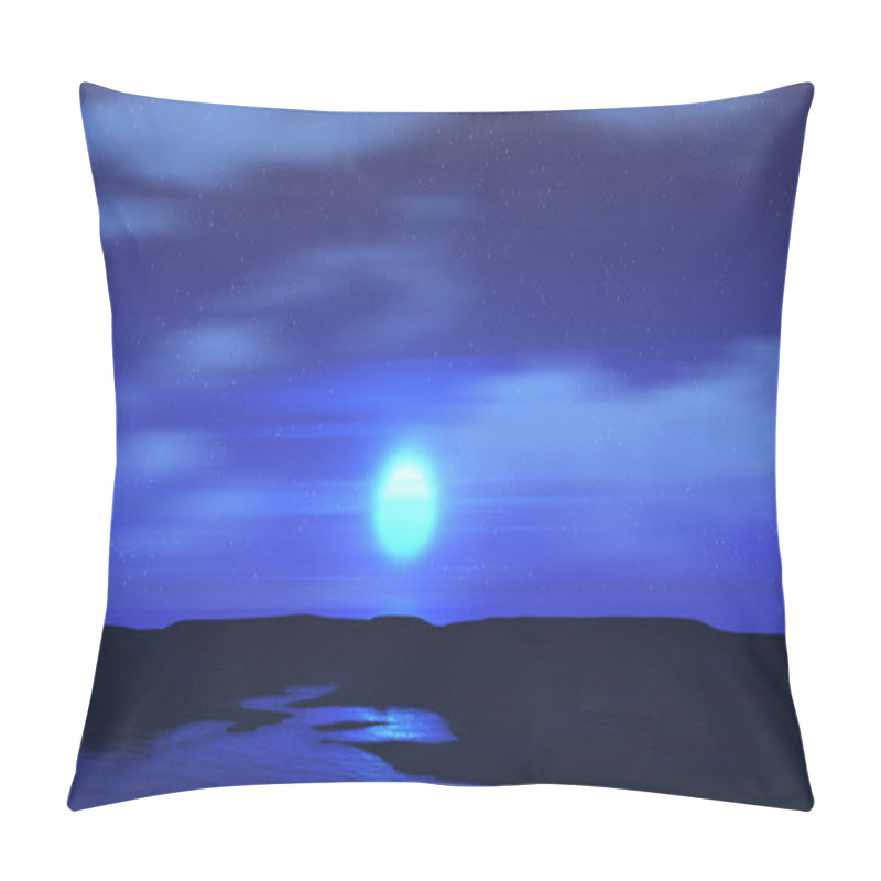 Personality  Moonlit Sky Landscape Pillow Covers