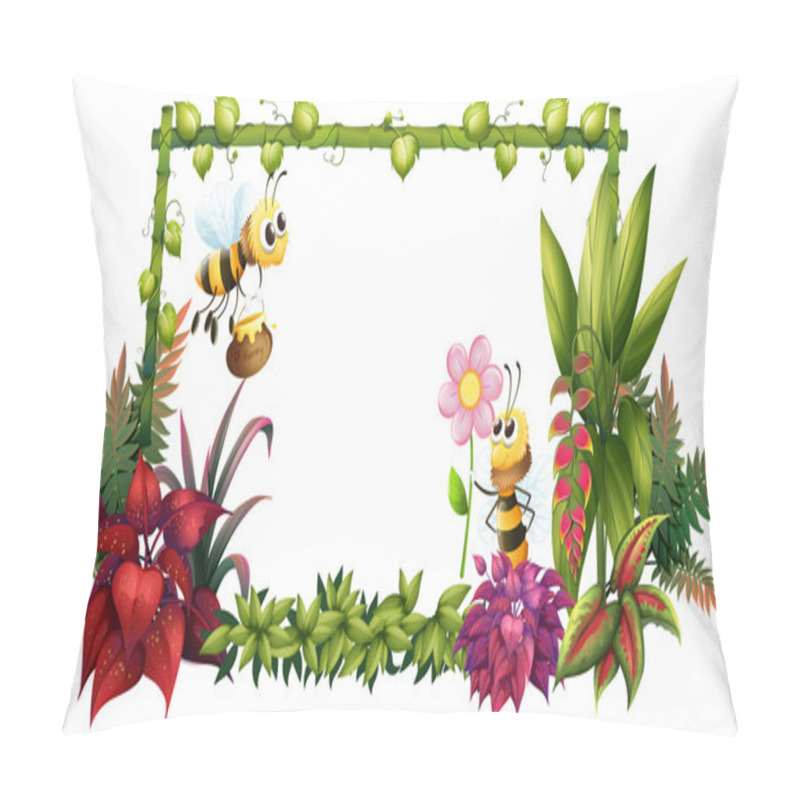 Personality  Bees With Flowers Pillow Covers