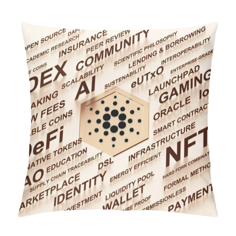 Personality  Open Source Cryptocurrency Blockchain Ecosystem Project Ecosystem - 3D Typography Text Render Pillow Covers