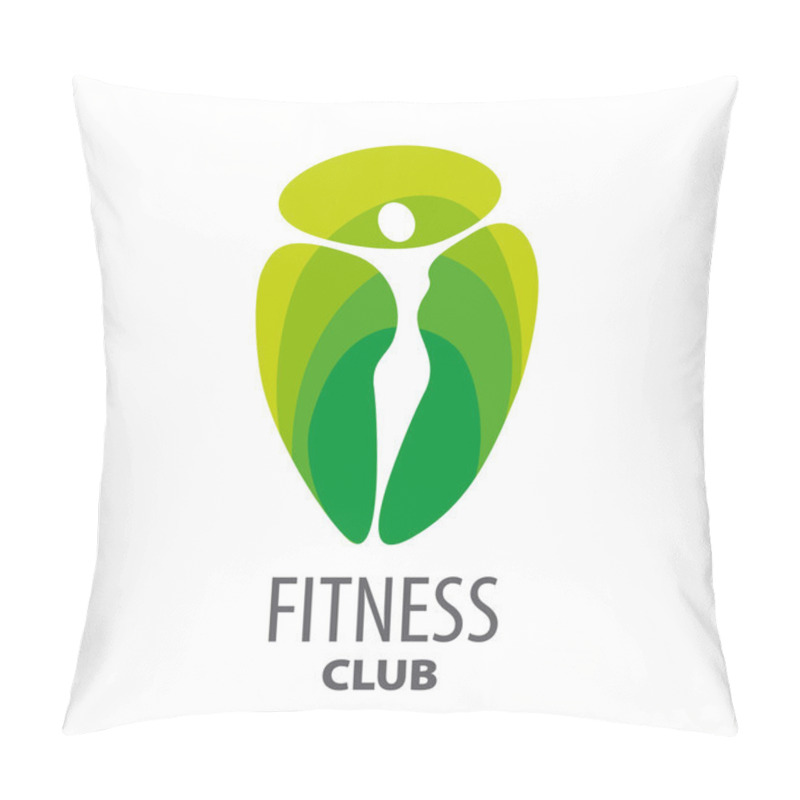 Personality  Green Abstract Vector Logo For Fitness Club Pillow Covers