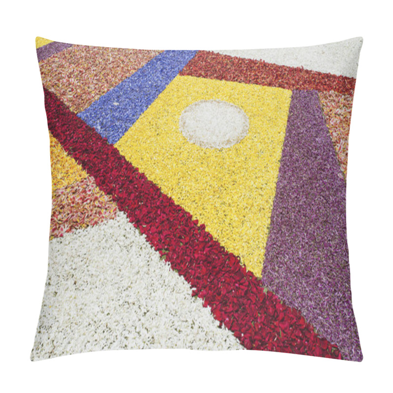 Personality  Abstract Flowers Carpet At The Festival Of Corpus Christi, Tenerife, Canary Islands Pillow Covers