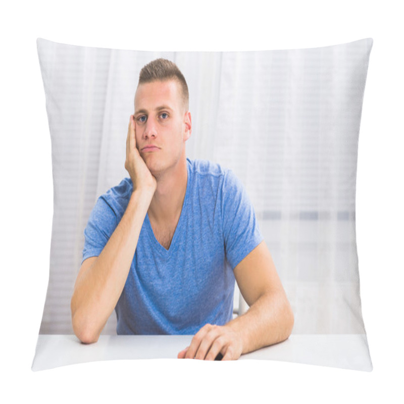 Personality  Depressed Young Man Pillow Covers