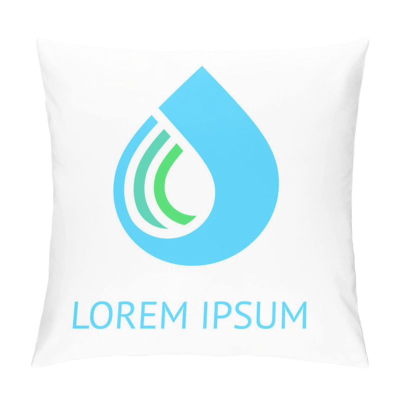 Personality  Water Drop Symbol, Logo Template Icon For Your Design. Pillow Covers