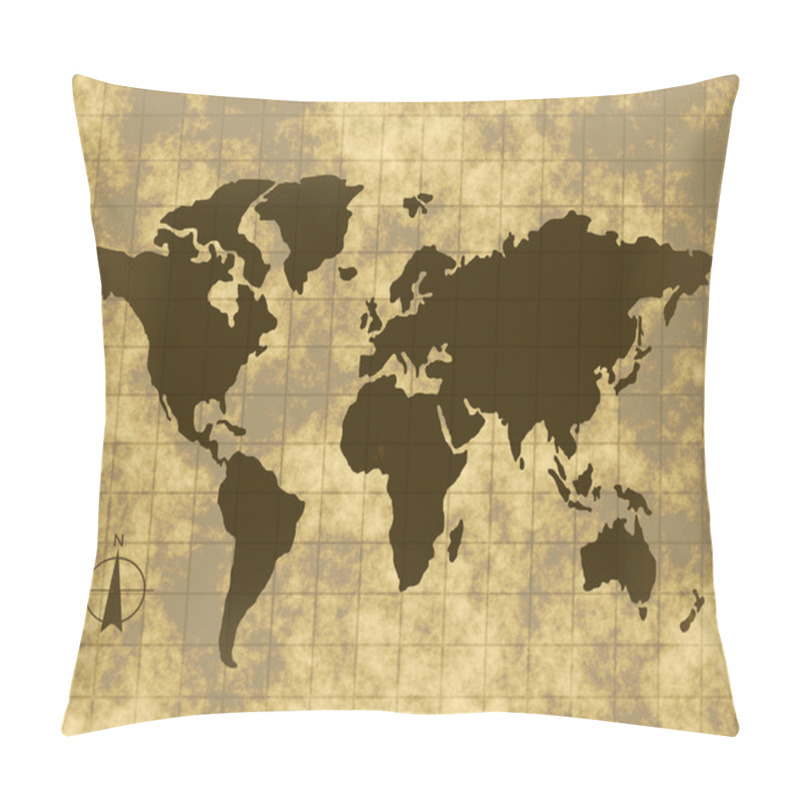 Personality  Map Of The World Pillow Covers