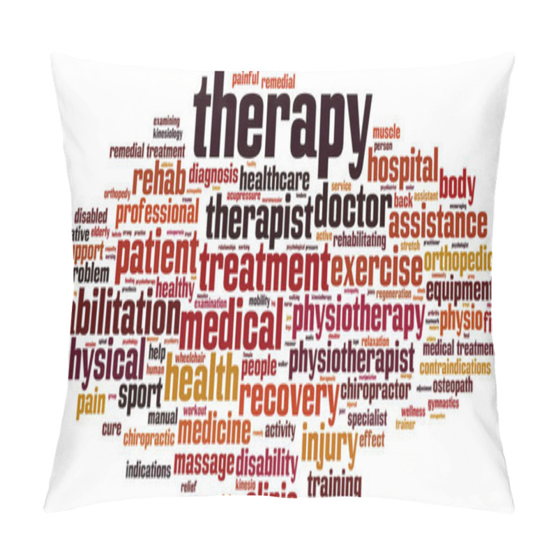 Personality  Therapy Word Cloud Concept. Collage Made Of Words About Therapy. Vector Illustration  Pillow Covers