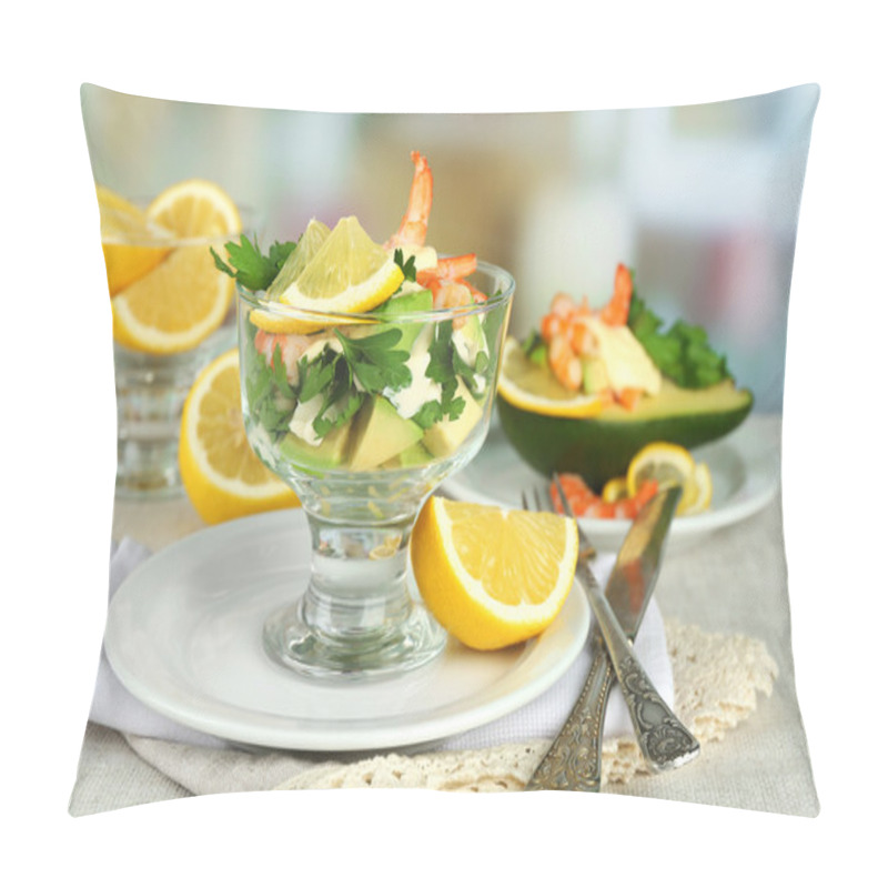 Personality  Salads With Shrimps Pillow Covers