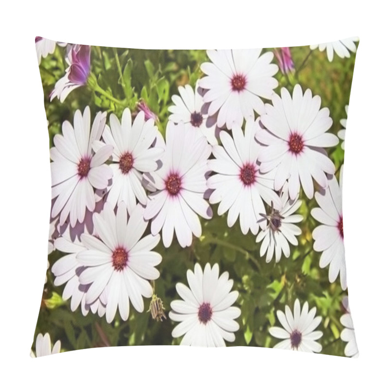 Personality  Pretty White Flowers In A Garden Pillow Covers