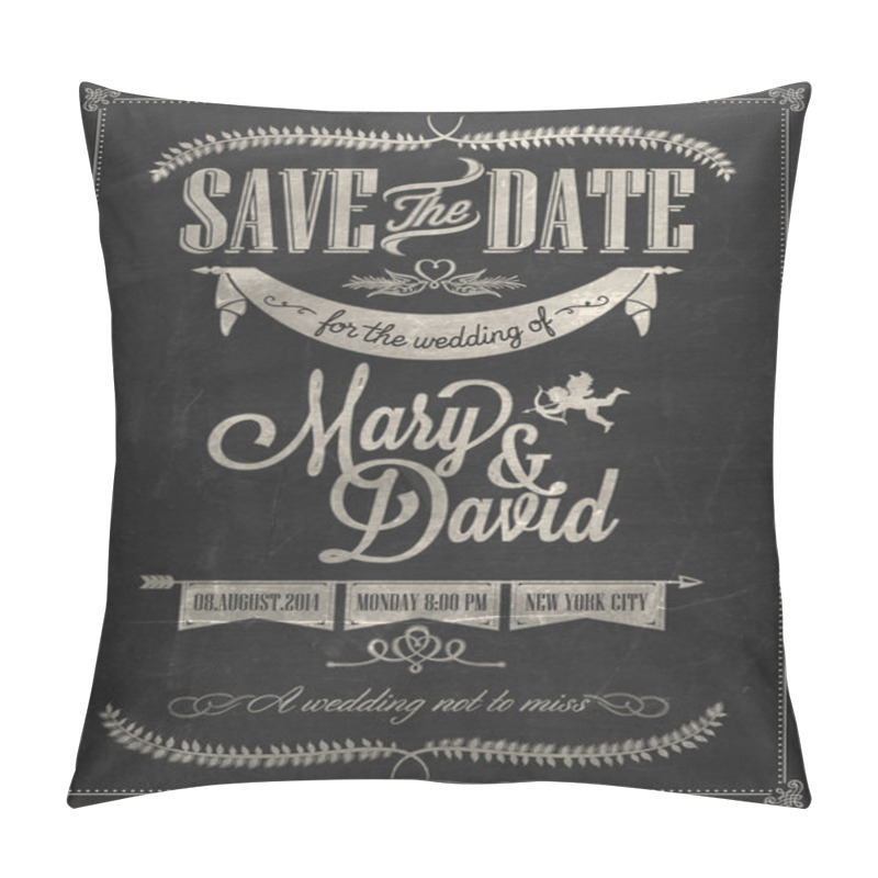 Personality  Save The Date Wedding Invitation Card Pillow Covers