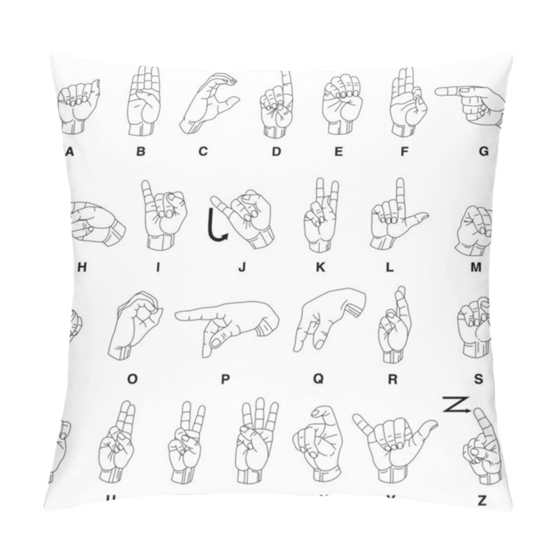 Personality  Sign Language Hands Pillow Covers