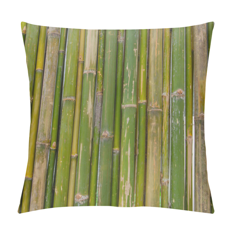 Personality  Green Bamboo Fence Background Texture Pattern Pillow Covers